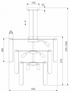 Подвесная люстра Eurosvet Claire 60171 золото в Миассе - miass.mebel24.online | фото 5