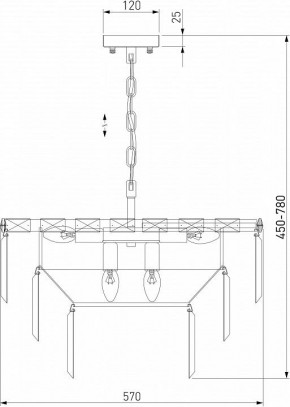 Подвесная люстра Eurosvet Elegante 10130/8 хром/прозрачный хрусталь Strotskis в Миассе - miass.mebel24.online | фото 3