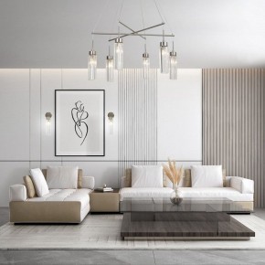 Подвесная люстра Eurosvet Gilian 60163/6 никель в Миассе - miass.mebel24.online | фото 4