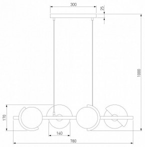 Подвесная люстра Eurosvet Moity 70149/4 черный/латунь в Миассе - miass.mebel24.online | фото 4