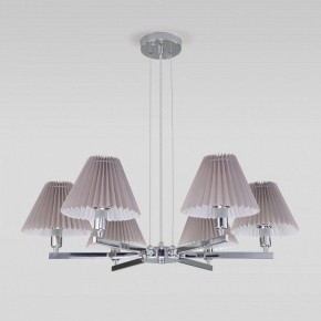 Подвесная люстра Eurosvet Peony 60136/6 хром/серый в Миассе - miass.mebel24.online | фото 4