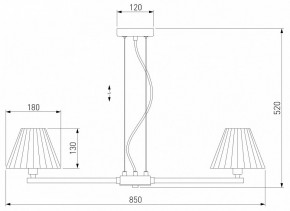 Подвесная люстра Eurosvet Peony 60136/8 хром/графит в Миассе - miass.mebel24.online | фото 3