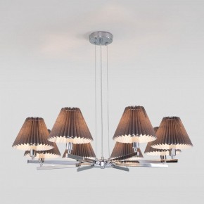 Подвесная люстра Eurosvet Peony 60136/8 хром/графит в Миассе - miass.mebel24.online | фото 4