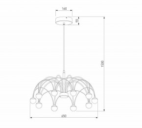Подвесная люстра Eurosvet Ragno 90034/10 LED черный в Миассе - miass.mebel24.online | фото 5
