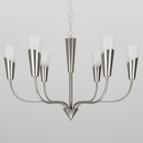 Подвесная люстра Eurosvet Rhyton 60167/6 никель в Миассе - miass.mebel24.online | фото 2