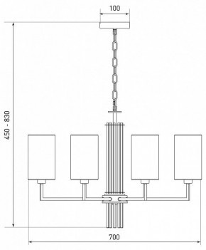 Подвесная люстра Eurosvet Soffio 60134/8 никель в Миассе - miass.mebel24.online | фото 5