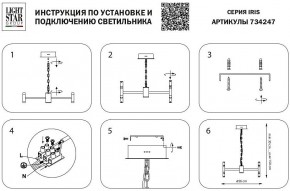Подвесная люстра Lightstar Iris 734247 в Миассе - miass.mebel24.online | фото 4