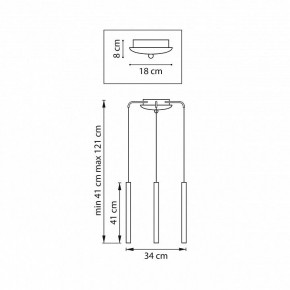 Подвесная люстра Lightstar Tubo L3T747247 в Миассе - miass.mebel24.online | фото 3