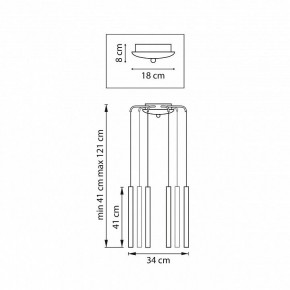 Подвесная люстра Lightstar Tubo L8T747247 в Миассе - miass.mebel24.online | фото 3