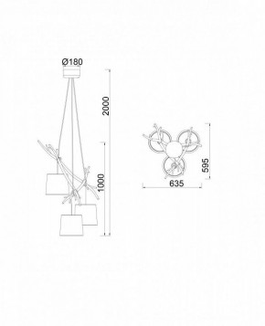 Подвесная люстра Mantra Sabina 6176 в Миассе - miass.mebel24.online | фото 6