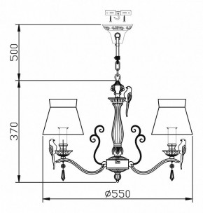 Подвесная люстра Maytoni Bird ARM013-03-W в Миассе - miass.mebel24.online | фото 6