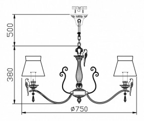 Подвесная люстра Maytoni Bird ARM013-08-W в Миассе - miass.mebel24.online | фото 5