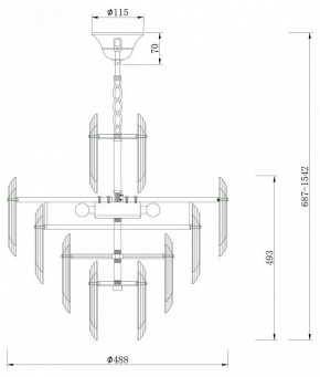 Подвесная люстра Maytoni Flare DIA200PL-06G в Миассе - miass.mebel24.online | фото 7