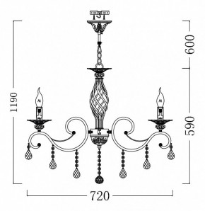 Подвесная люстра Maytoni Grace ARM247-08-G в Миассе - miass.mebel24.online | фото 4