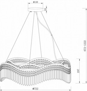 Подвесная люстра Maytoni Gracia DIA201PL-10G в Миассе - miass.mebel24.online | фото 4