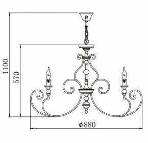 Подвесная люстра Maytoni Karina H631-PL-08-B в Миассе - miass.mebel24.online | фото 3