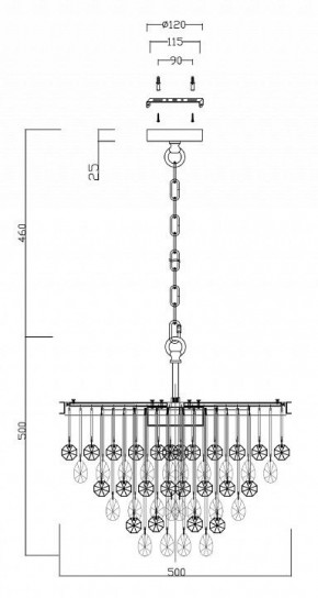 Подвесная люстра Maytoni Linn MOD091PL-05G в Миассе - miass.mebel24.online | фото 5