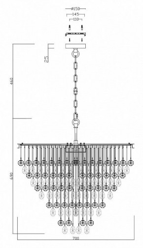 Подвесная люстра Maytoni Linn MOD091PL-09G в Миассе - miass.mebel24.online | фото 4