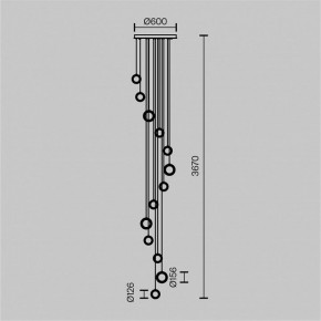 Подвесная люстра Maytoni Pharao MOD361PL-L58BS3K в Миассе - miass.mebel24.online | фото 4