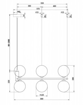 Подвесная люстра Maytoni Ring MOD013PL-06B в Миассе - miass.mebel24.online | фото 4