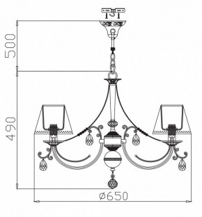 Подвесная люстра Maytoni Soffia RC093-PL-06-R в Миассе - miass.mebel24.online | фото 4