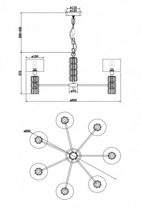 Подвесная люстра Maytoni Talento DIA008PL-07CH в Миассе - miass.mebel24.online | фото 8