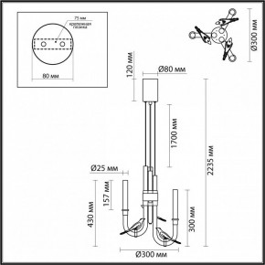 Подвесная люстра Odeon Light Lark 5431/6L в Миассе - miass.mebel24.online | фото 5