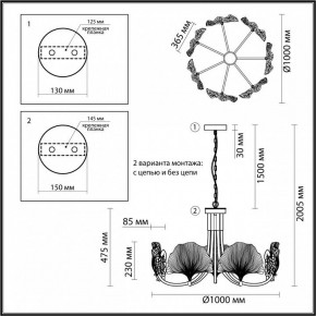 Подвесная люстра Odeon Light Ventaglio 4870/7 в Миассе - miass.mebel24.online | фото 6