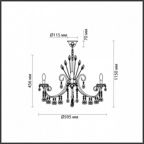 Подвесная люстра Odeon Light Versia 4977/6 в Миассе - miass.mebel24.online | фото 5