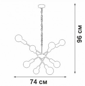 Подвесная люстра Vitaluce V4750 V4750-1/8 в Миассе - miass.mebel24.online | фото 2