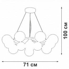 Подвесная люстра Vitaluce V48410 V48410-8/12S в Миассе - miass.mebel24.online | фото 3