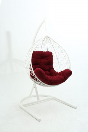 Подвесное кресло Бароло (белый/бордо) в Миассе - miass.mebel24.online | фото
