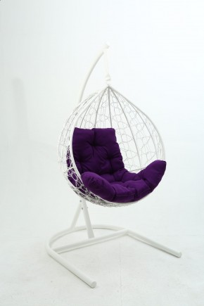 Подвесное кресло Бароло (белый/фиолетовый) в Миассе - miass.mebel24.online | фото