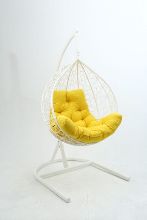 Подвесное кресло Бароло (белый/желтый) в Миассе - miass.mebel24.online | фото