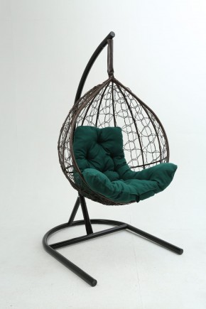 Подвесное кресло Бароло (коричневый/зеленый) в Миассе - miass.mebel24.online | фото