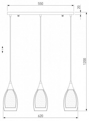 Подвесной светильник Eurosvet Cosmic 50285/3 золото в Миассе - miass.mebel24.online | фото 2