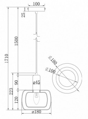 Подвесной светильник Maytoni Vision MOD411PL-01G в Миассе - miass.mebel24.online | фото 7