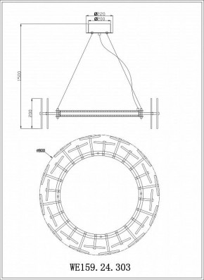 Подвесной светильник Wertmark Nicola WE159.24.303 в Миассе - miass.mebel24.online | фото 3