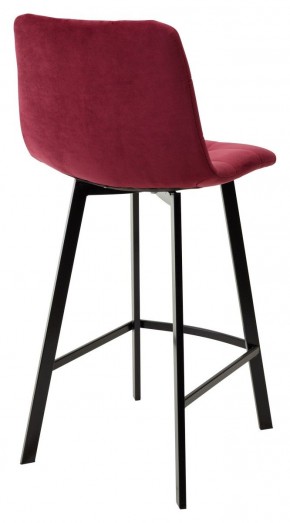 Полубарный стул CHILLI-QB SQUARE винный #16, велюр / черный каркас (H=66cm) М-City в Миассе - miass.mebel24.online | фото 6