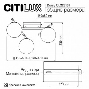 Потолочная люстра Citilux Dorsy CL223131 в Миассе - miass.mebel24.online | фото 11
