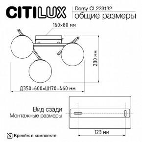 Потолочная люстра Citilux Dorsy CL223132 в Миассе - miass.mebel24.online | фото 12