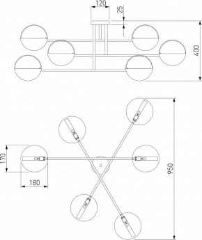 Потолочная люстра Eurosvet Grazia 70148/6 золото в Миассе - miass.mebel24.online | фото 4