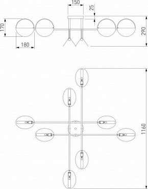 Потолочная люстра Eurosvet Grazia 70148/8 золото в Миассе - miass.mebel24.online | фото 5