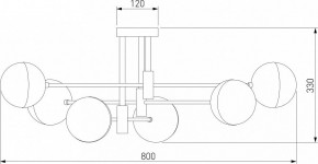 Потолочная люстра Eurosvet Nuvola 70129/6 хром в Миассе - miass.mebel24.online | фото 3