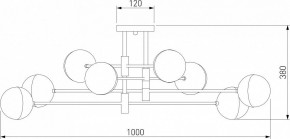 Потолочная люстра Eurosvet Nuvola 70129/8 латунь в Миассе - miass.mebel24.online | фото 3