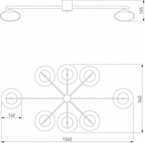 Потолочная люстра Eurosvet Opaline 70220/8 черный в Миассе - miass.mebel24.online | фото 2