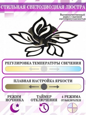Потолочная люстра Natali Kovaltseva High-Tech Led Lamps HIGH-TECH LED LAMPS 82006 BLACK в Миассе - miass.mebel24.online | фото 5