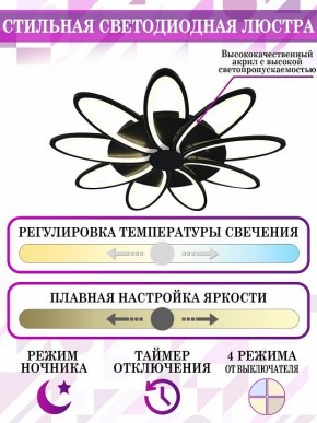 Потолочная люстра Natali Kovaltseva High-Tech Led Lamps HIGH-TECH LED LAMPS 82009 BLACK в Миассе - miass.mebel24.online | фото 5