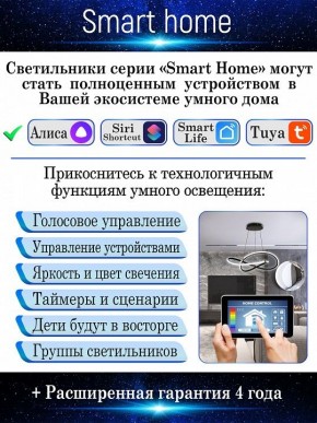 Потолочная люстра Natali Kovaltseva Smart home LED LAMPS 81217 в Миассе - miass.mebel24.online | фото 6