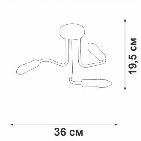 Потолочная люстра Vitaluce V3023 V3023-1/3PL в Миассе - miass.mebel24.online | фото 2